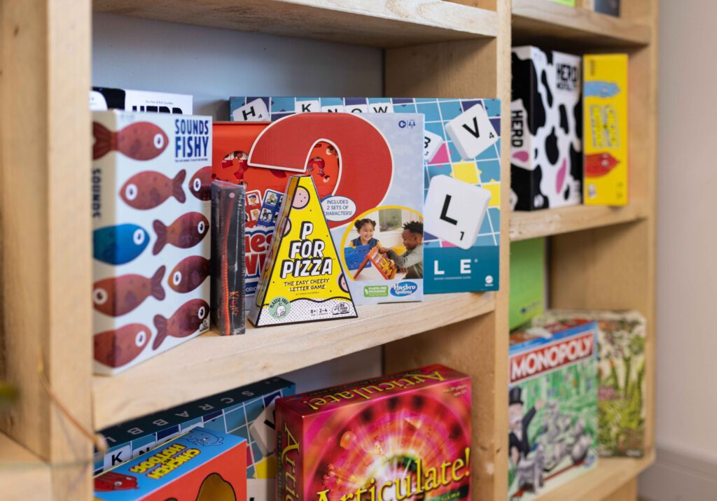 Image of the games available to borrow.