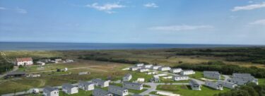 View of the caravan park from a drone.