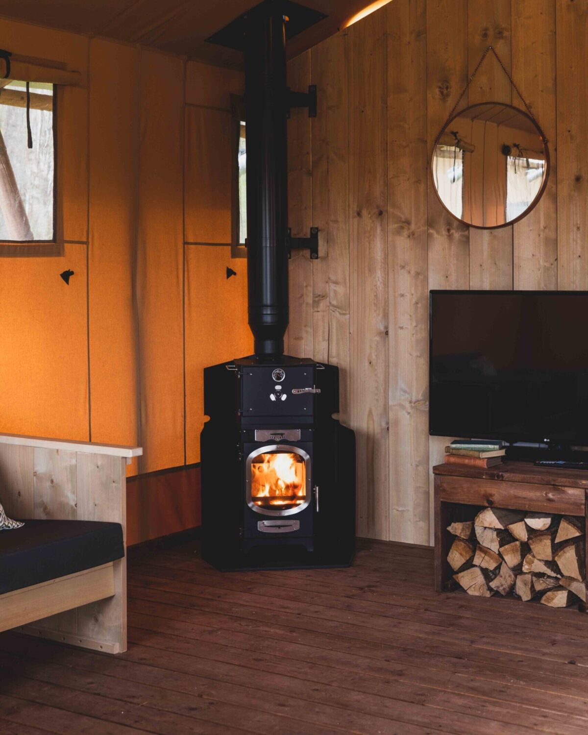 A fireplace in a Shepard's hut.