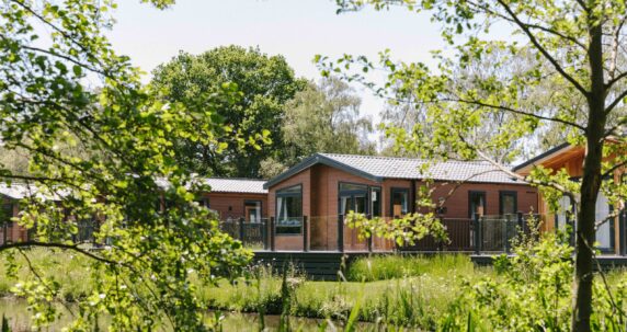 Exterior of a lodge.