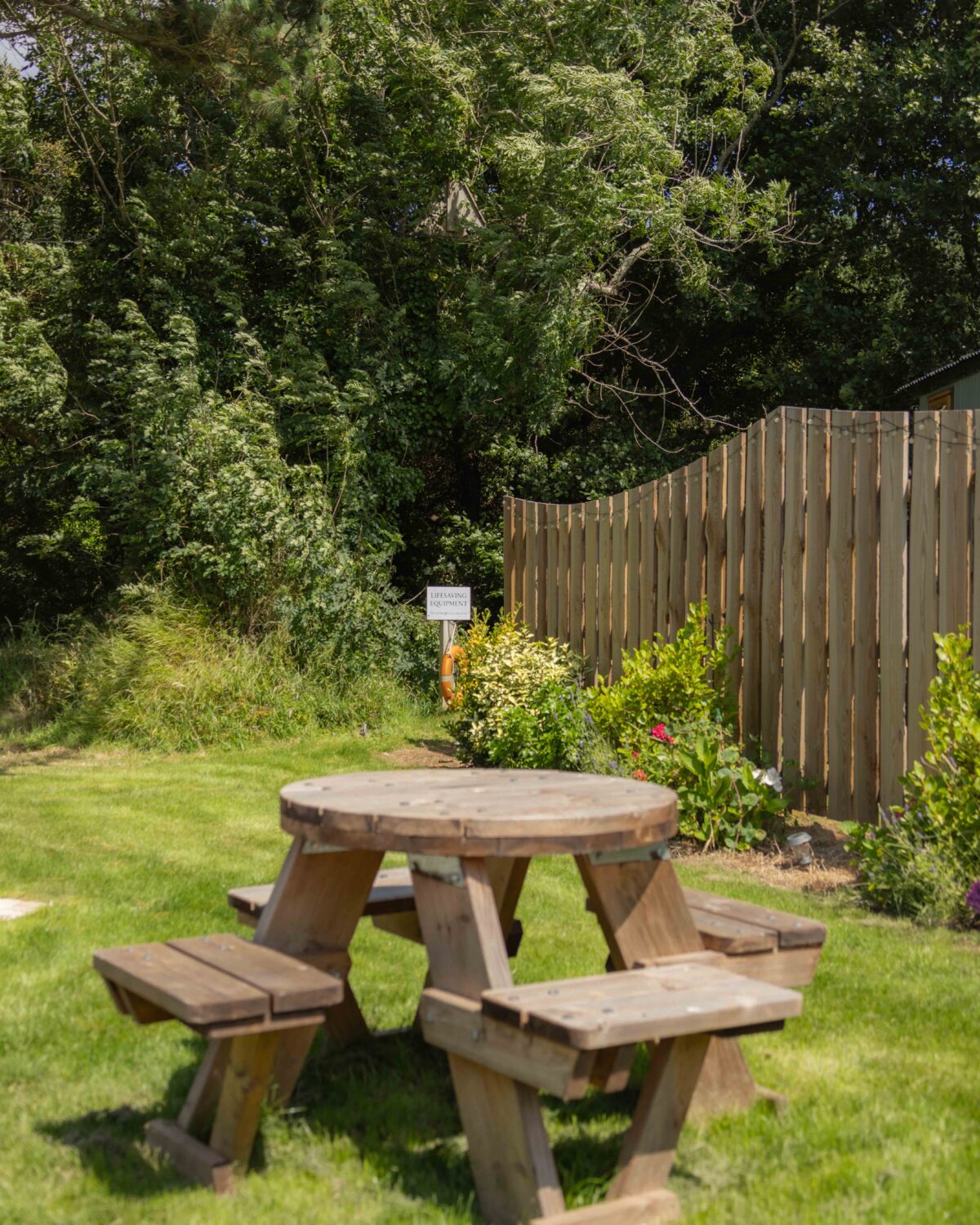 A bench outside a Shepard's hut.