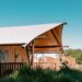 Exterior of a Safari tent.