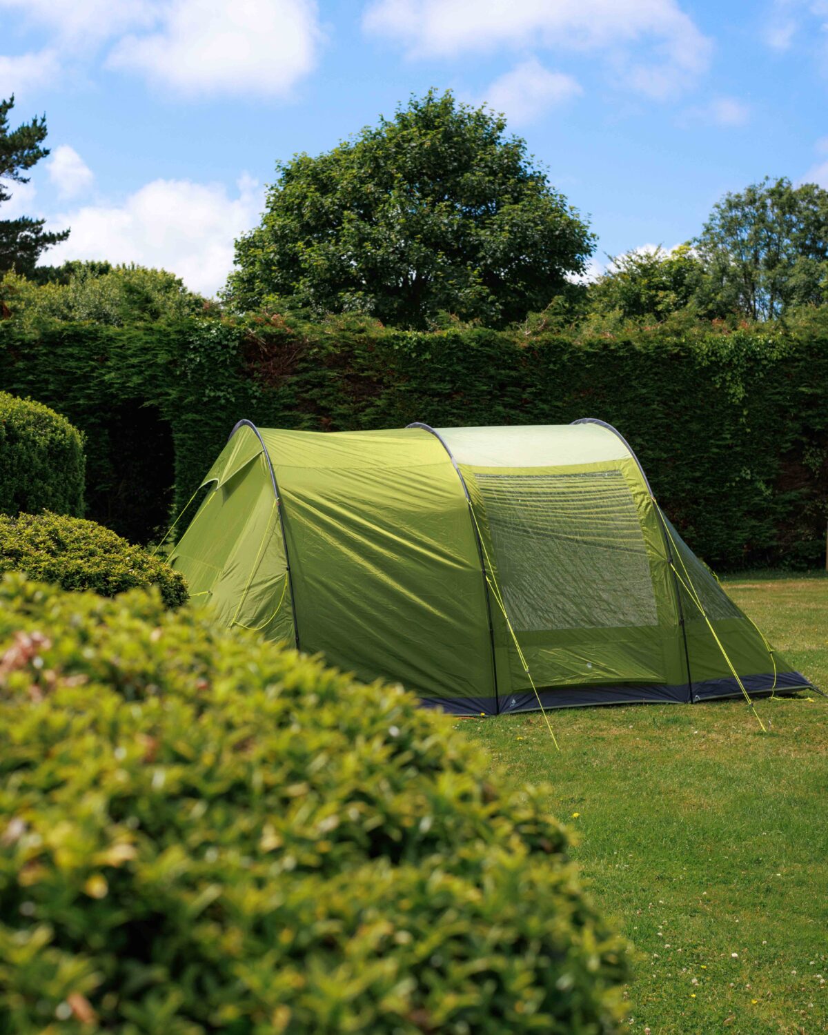 View of a tent.