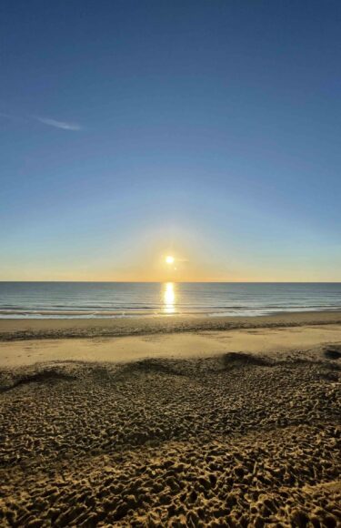 View of the beach.