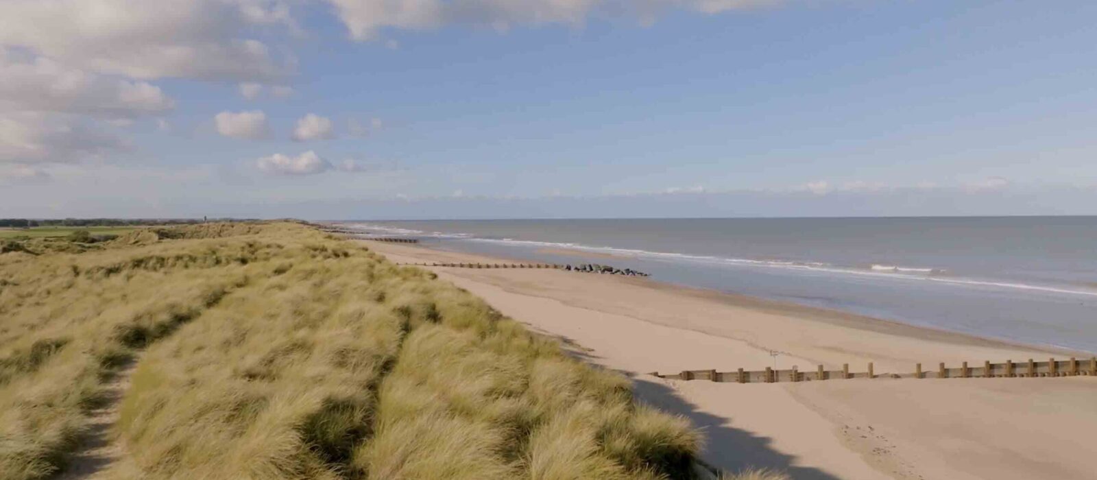 View of the beach.